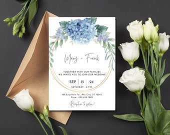 Wedding Invitation Template | Wedding Invite | Canva Editable | Digital Wedding Card