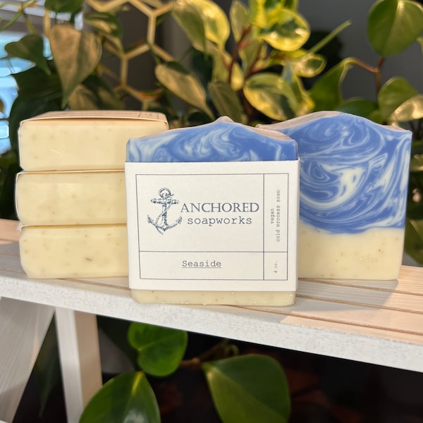 Seaside handmade cold process vegan soap