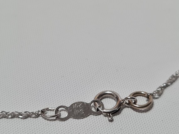 14 K WG Heart Shape with Ruby Pendant and Necklac… - image 6