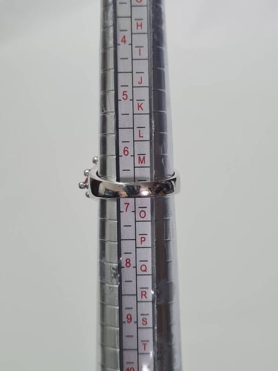 Sterling Silver Ruby Statement Ring sz 6.75 - image 2