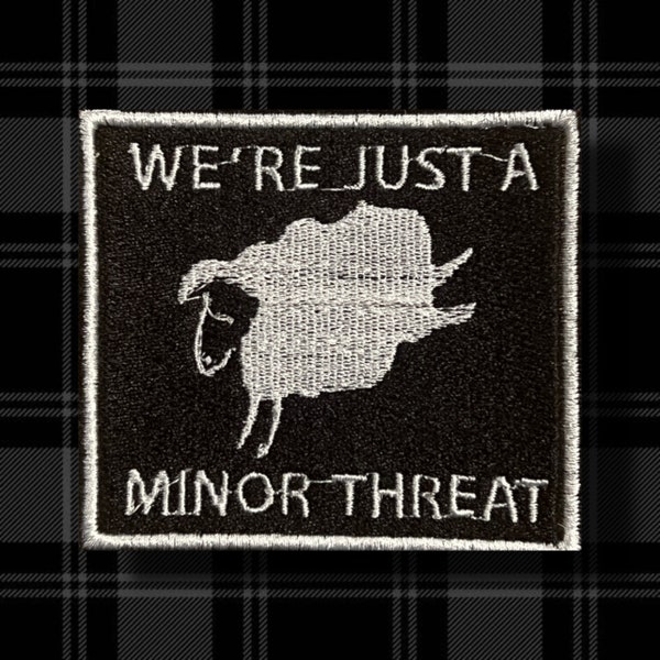 Minor Threat Logo Embroidered Patch-Punk Patch-Sew on patch-Punk Accesories