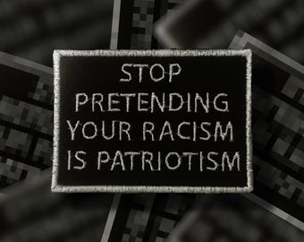 Political Embroidered Patch – Anti-Racism Protest Accessory