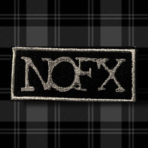 NOFX Logo Punk Embroidered Patch - Sew On Accessory for Punk Style Clothing