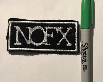 NOFX Logo Punk Embroidered Patch - Sew on Accessory for Punk Style