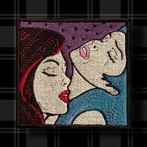 Lesbian Pop Art Patch- LGBTQ+ Patch - Sew on Patch - Goth Patch - Punk Patch