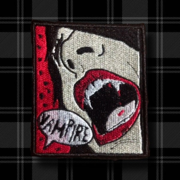 Vampier! Meisje popart geborduurd patch-naai op patch-Goth patch-punk patch