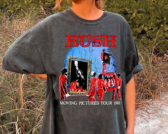 Rush Moving Pictures Tour 1981 T-Shirt, Unisex Tee