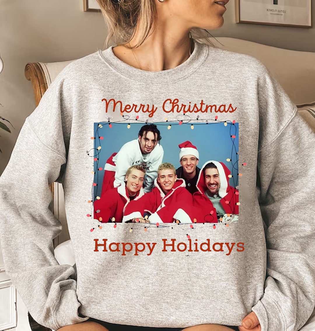 Vintage N'sync Christmas Sweatshirt Tshirt, Ugly Christmas Sweatshirt