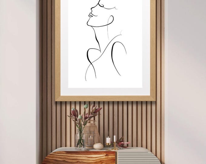 Minimalist Modern Line Portrait