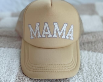MAMA Checkered Trucker Hat