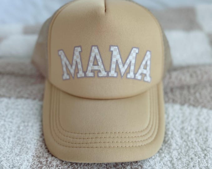 MAMA Checkered Trucker Hat