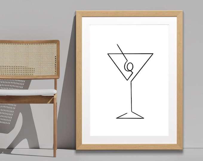 Minimalist Martini Wall Art