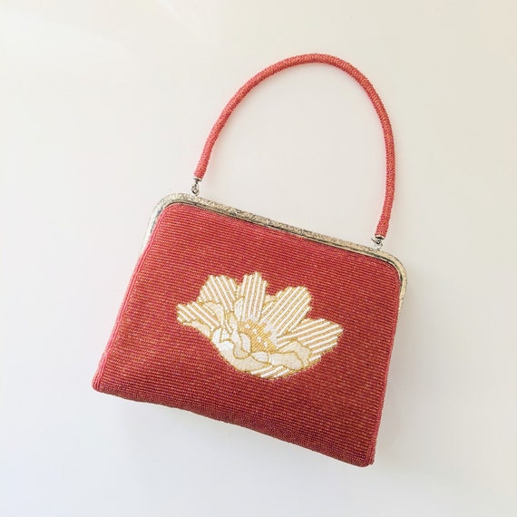 Japanese Vintage 70s Beaded Evening Bag Special O… - image 2