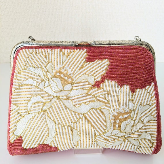 Japanese Vintage 70s Beaded Evening Bag Special O… - image 6