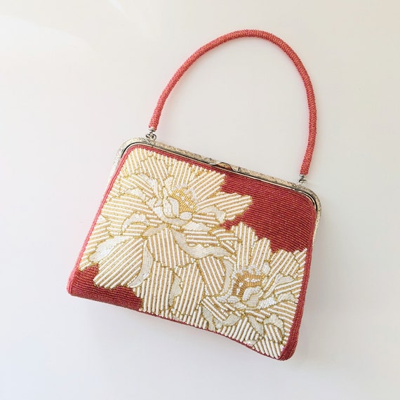 Japanese Vintage 70s Beaded Evening Bag Special O… - image 1