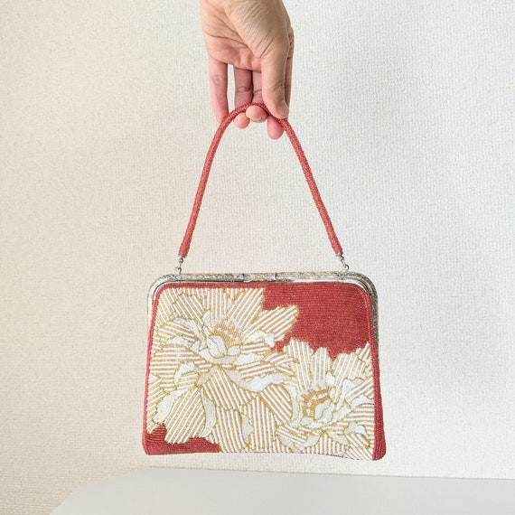 Japanese Vintage 70s Beaded Evening Bag Special O… - image 8