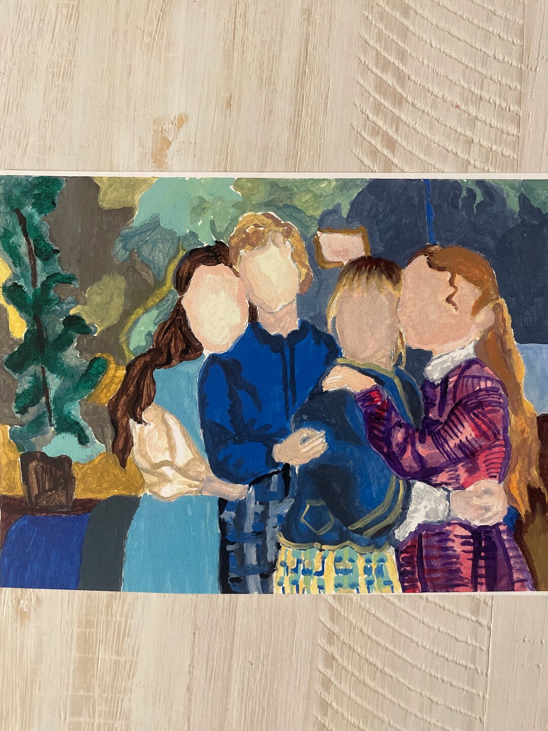 March Sisters Acrylic Painting - Etsy