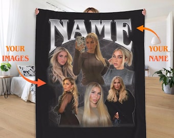 Manta con foto personalizada: texto e imágenes personalizados, regalo de forro polar