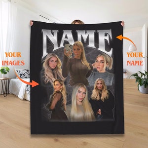 Custom Photo Blanket: Personalized Text & Images, Fleece Gift