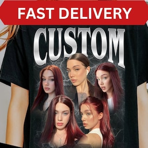 Custom Photo Bootleg Shirt: Personalized Vintage Style Tee