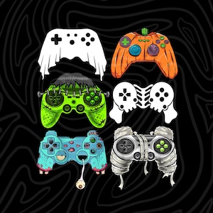 Halloween Skeleton Zombie Gaming Controllers Mummy Boys Kids PNG