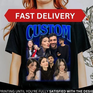 Custom Girl friend T-Shirt, Shirt With Girlfriend Face, Custom Photo Vintage Shirts, Custom Your Own Picture Idea, Graphic Wife Husband Tee