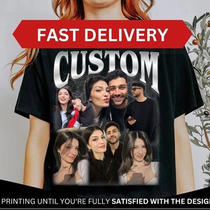 Custom Girl friend T-Shirt, Shirt With Girlfriend Face, Custom Photo Vintage Shirts, Custom Your Own Picture Idea, Graphic Wife Husband Tee