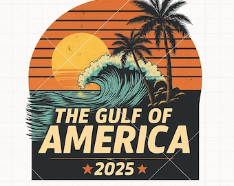Retro Golf van Amerika 2025 PNG: patriottisch sublimatieontwerp