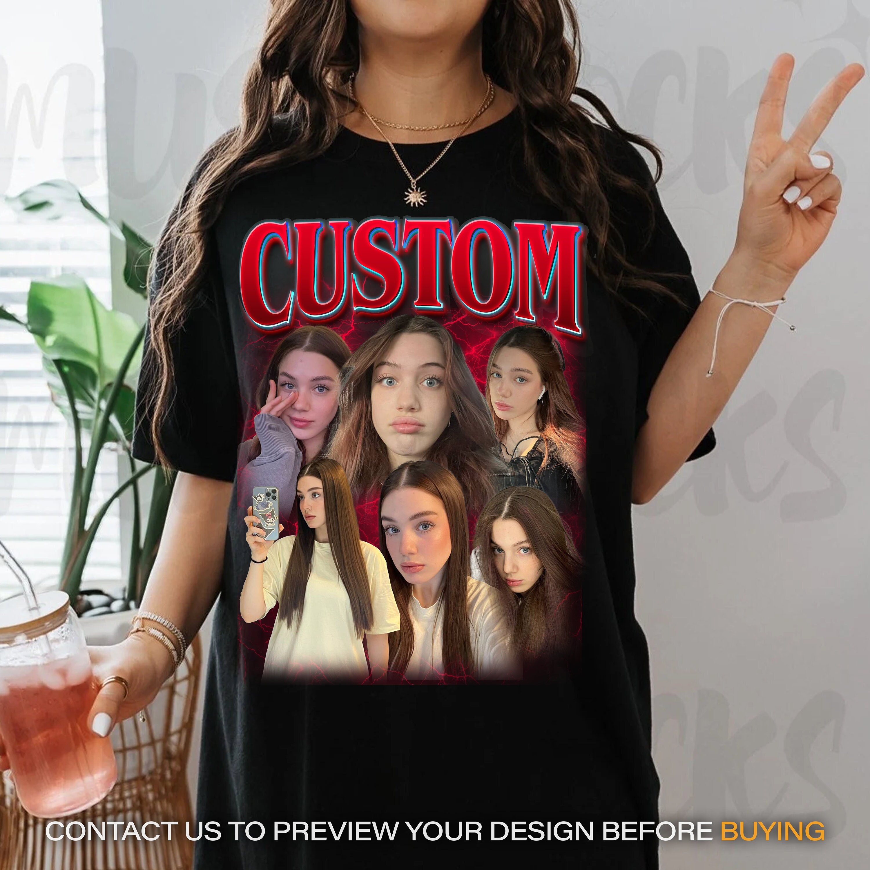 Custom 90s Retro Photo T-shirt: Bootleg Style Birthday Gift - Etsy