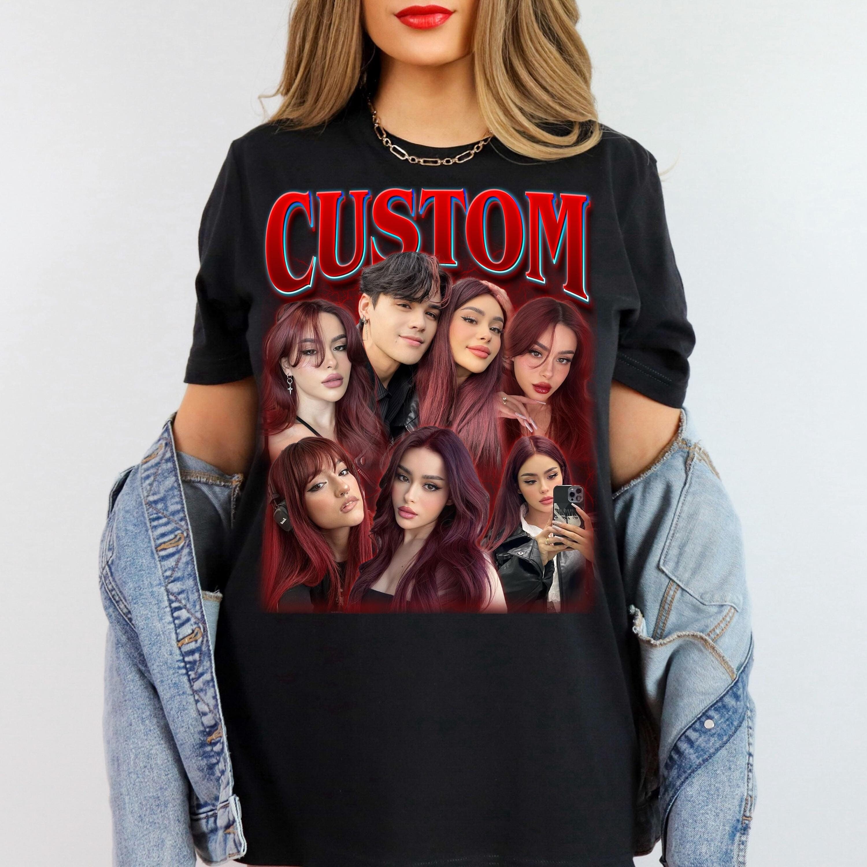 Custom 90s Retro Photo T-shirt: Bootleg Style Birthday Gift - Etsy