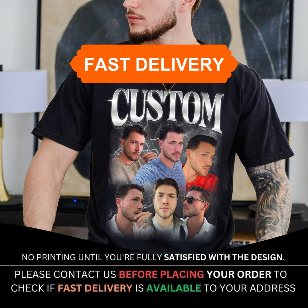 Custom 90s Retro Photo T-shirt: Bootleg Style Birthday Gift - Etsy