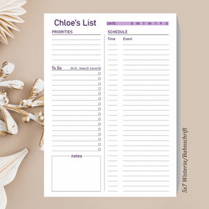 Personalized/Custom Notepad- To Do List- Notepads for Planning & Organization Stationery- Holiday Gift- Office- Planner- Office Admin