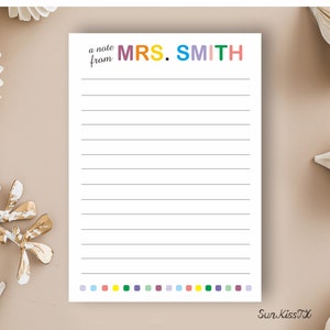 Personalized Teacher Notepad- Notepad- Teacher Gifts- Teacher Notebook- stationery- stationary- Holiday Gift- Teacher Appreciation Gifts