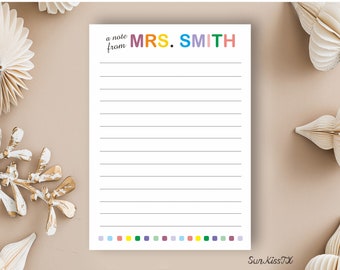 Personalized Teacher Notepad- Notepad- Teacher Gifts- Teacher Notebook- stationery- stationary- Holiday Gift- Teacher Appreciation Gifts