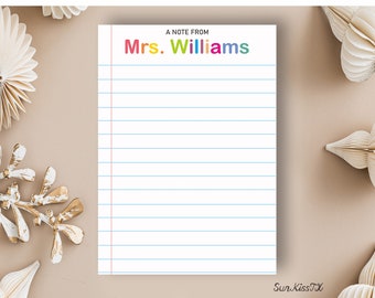 Personalized Teacher Notepad- Notepad- Teacher Gifts- Teacher Notebook- stationery- stationary- Holiday Gift- Teacher Appreciation Gifts