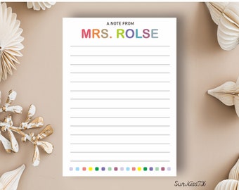 Personalized Teacher Notepad-  Notepad- Teacher Gifts- Teacher Notebook- stationery- stationary- Holiday Gift- Teacher Appreciation Gifts