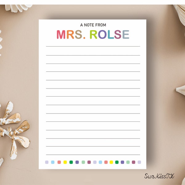 Personalized Teacher Notepad-  Notepad- Teacher Gifts- Teacher Notebook- stationery- stationary- Holiday Gift- Teacher Appreciation Gifts