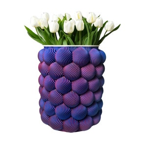 Bubble 3D printed Planter - PLA - Dry Flower Vase - Succulent - Midcentury modern style - retro design - Plant lovers