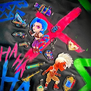 Arcane Jinx / Ekko Standee with magnetic parts League of Legends/ Timebomb