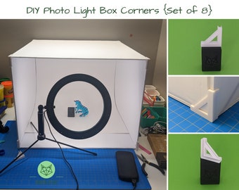 DIY Photo Light Box Corner Bracket For Professional At Home Photography e-Commerce Photography Booth 3/16" Foam Board Clip (set of 8)