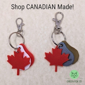 Canada Shopping Cart Coin Reusable Quarter and Loonie Maple Leaf Keychain Unlock Canada Shopping Carts Made in Canada 3D Printed