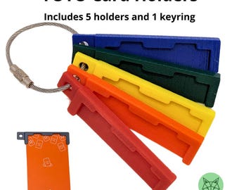 Yoto Card Holder Set of 5: 3D Printed Travel Organizer with Keyring