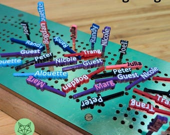 Personalized Cribbage Pegs with Storage Case, up to 8 characters