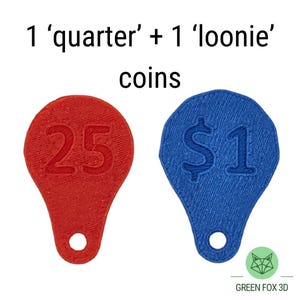 Pièce pour panier réutilisable Un quart ou un huard à débloquer au Canada Caddies de 25 cents Pièce de 1 dollar NoFrills Pièces pour chariot Loblaws FreshCo