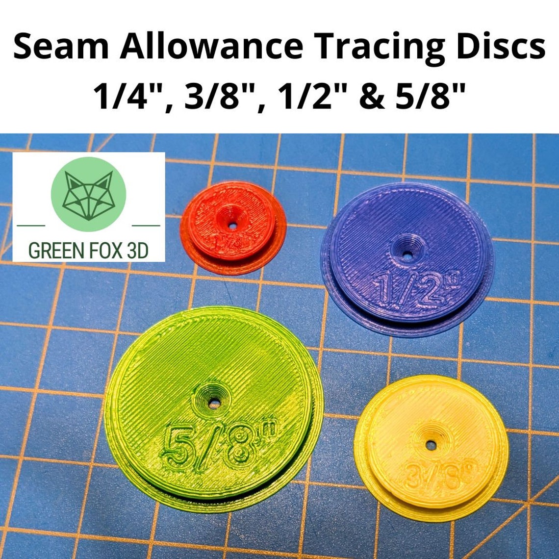 Seam Allowance Tracing Discs for Paper Patterns: 1/4
