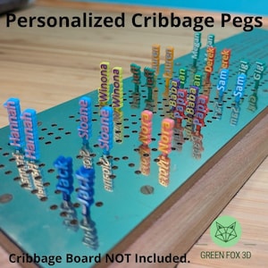 Personalized Cribbage Pegs with Storage Case, up to 8 characters