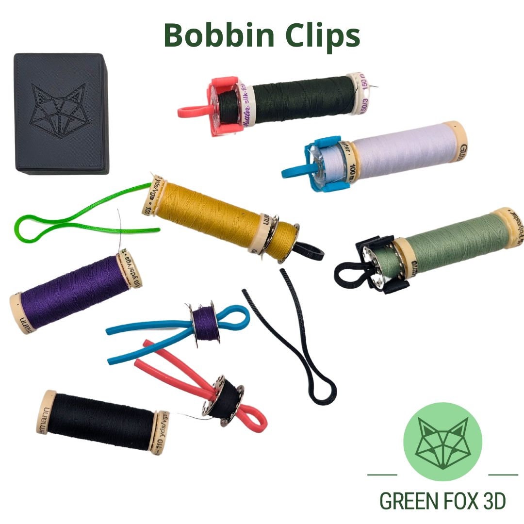 Snap on Bobbin Clips Prevent Thread Unraveling on Sewing Bobbins Thread