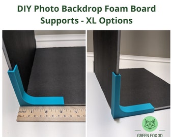 XL Foam Board Bracket: DIY Photography Backdrop Supports 3D Printed