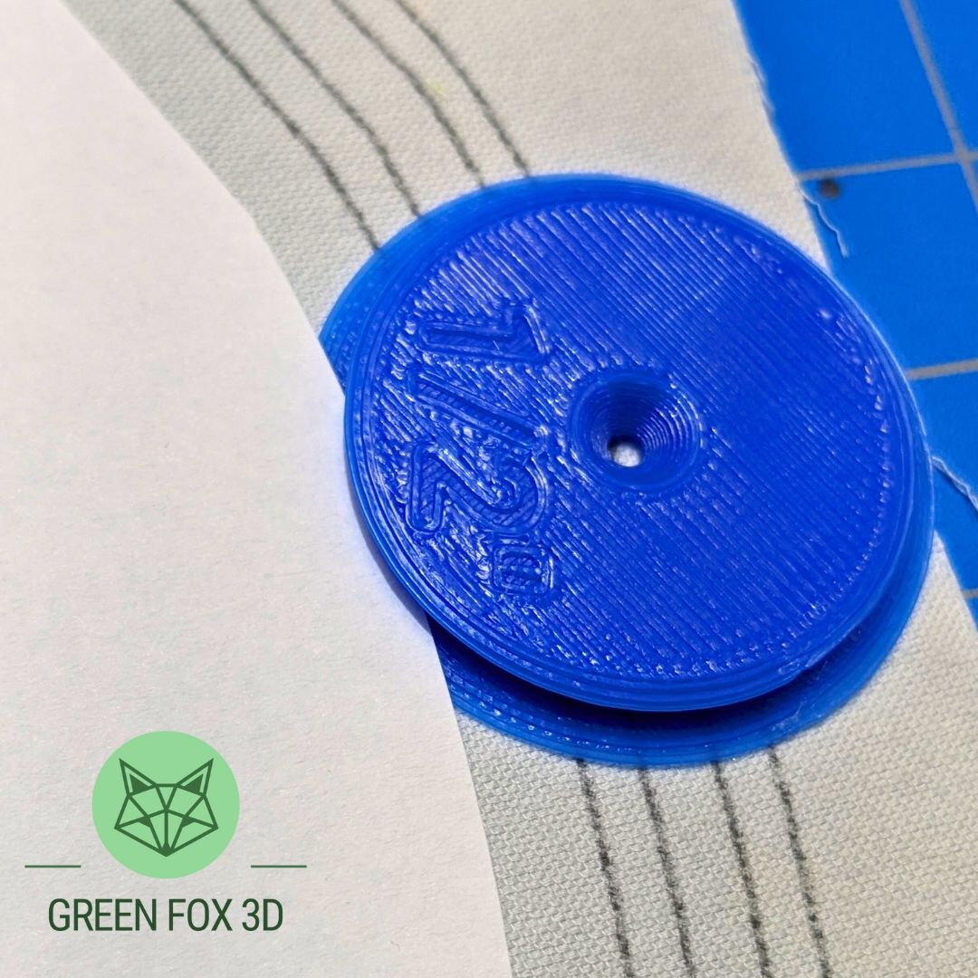 Seam Allowance Tracing Discs for Paper Patterns: 1/4