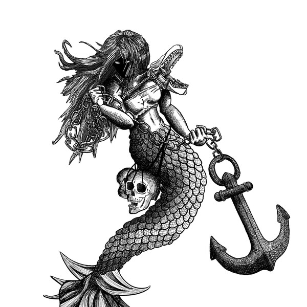 Savages of the Salvage -- The Bustuaria mermaid print